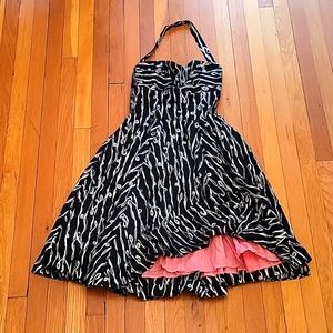 NWT Anthropologie Girls From Savoy Lined Halter Midi Dress Size 4